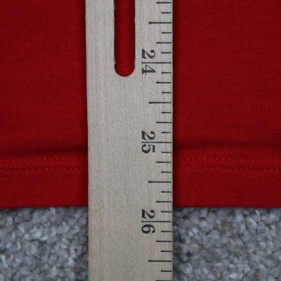 Tommy Hilfiger Shirt Womens 2XL XXL Red Big Logo Cotton/Modal Short Sleeve - Picture 11 of 12